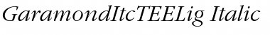 Download GaramondItcTEELig Font Download GaramondItcTEELig Font