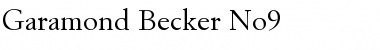 Download Garamond Becker No9 Font Download Garamond Becker No9 Font