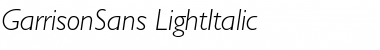Download GarrisonSans-LightItalic Font Download GarrisonSans-LightItalic Font