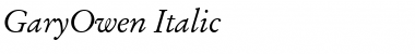 Download GaryOwen Italic Font Download GaryOwen Italic Font
