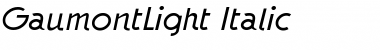Download GaumontLight Italic Font Download GaumontLight Italic Font