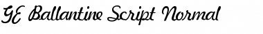 Download GE Ballantine Script Font Download GE Ballantine Script Font