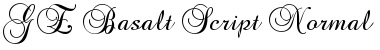 Download GE Basalt Script Font Download GE Basalt Script Font