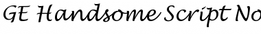 Download GE Handsome Script Font Download GE Handsome Script Font