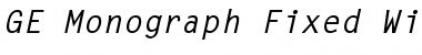 Download GE Monograph Fixed Width Font Download GE Monograph Fixed Width Font