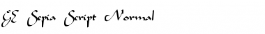 Download GE Sepia Script Font Download GE Sepia Script Font