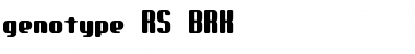 Download genotype RS (BRK) Font Download genotype RS (BRK) Font
