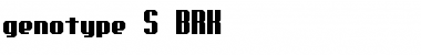 Download genotype S (BRK) Font Download genotype S (BRK) Font