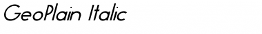 Download GeoPlain Italic Font Download GeoPlain Italic Font