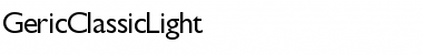 Download GericClassicLight Font Download GericClassicLight Font
