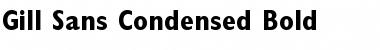 Gill Sans Condensed Bold Font