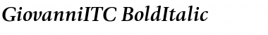 GiovanniITC Bold Italic Font