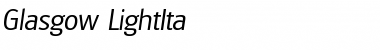 Download Glasgow-LightIta Font Download Glasgow-LightIta Font