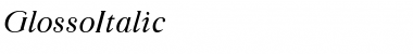 Download GlossoItalic Font Download GlossoItalic Font