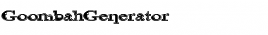 Download GoombahGenerator Font Download GoombahGenerator Font