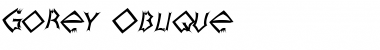 Download Gorey Oblique Font Download Gorey Oblique Font
