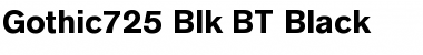 Download Gothic725 Blk BT Font Download Gothic725 Blk BT Font