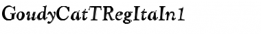 Download GoudyCatTRegItaIn1 Font Download GoudyCatTRegItaIn1 Font