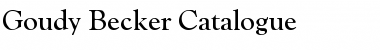 Download Goudy Becker Catalogue Font Download Goudy Becker Catalogue Font