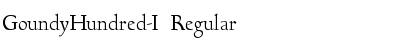 Download GoundyHundred-I Font Download GoundyHundred-I Font