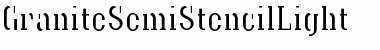Download GraniteSemiStencilLight Font Download GraniteSemiStencilLight Font