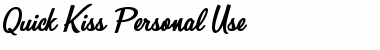 Download Quick Kiss Personal Use Font Download Quick Kiss Personal Use Font