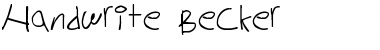 Download Handwrite Becker Font Download Handwrite Becker Font