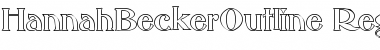 Download HannahBeckerOutline Font Download HannahBeckerOutline Font