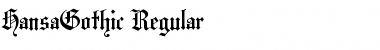 Download HansaGothic Font Download HansaGothic Font