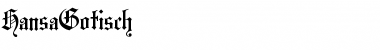 Download HansaGotisch Font Download HansaGotisch Font