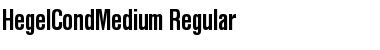 Download HegelCondMedium Font Download HegelCondMedium Font