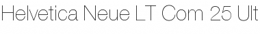 Helvetica Neue LT Com 25 Ultra Light Font