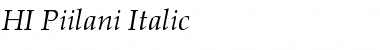 Download HI Piilani Italic Font Download HI Piilani Italic Font