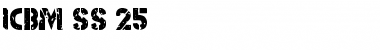 Download ICBM SS-25 Font Download ICBM SS-25 Font