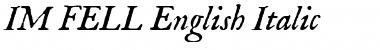 Download IM FELL English Font Download IM FELL English Font