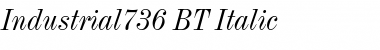 Download Industrial736 BT Font Download Industrial736 BT Font