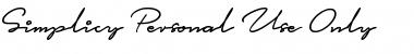 Download Simplicy Personal Use Only Font Download Simplicy Personal Use Only Font