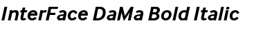 InterFace DaMa Bold Italic Font