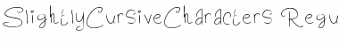Download Slightly Cursive Characters Font Download Slightly Cursive Characters Font