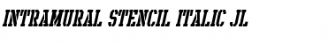 Download Intramural Stencil Italic JL Font Download Intramural Stencil Italic JL Font