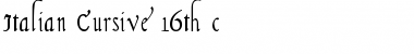 Download Italian Cursive 16th c. Font Download Italian Cursive 16th c. Font