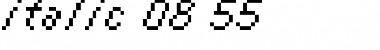 Download italic 08_55 Font Download italic 08_55 Font