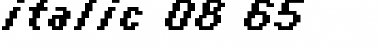 Download italic 08_65 Font Download italic 08_65 Font