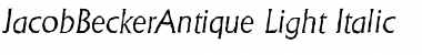 Download JacobBeckerAntique-Light Font Download JacobBeckerAntique-Light Font