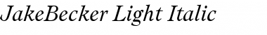Download JakeBecker-Light Font Download JakeBecker-Light Font