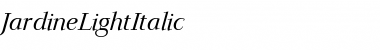 Download JardineLightItalic Font Download JardineLightItalic Font