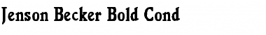 Download Jenson Becker Bold Cond Font Download Jenson Becker Bold Cond Font