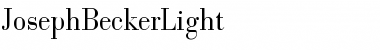 Download JosephBeckerLight Font Download JosephBeckerLight Font