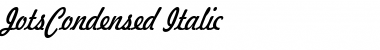 Download JotsCondensed Font Download JotsCondensed Font