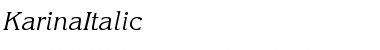 Download KarinaItalic Font Download KarinaItalic Font